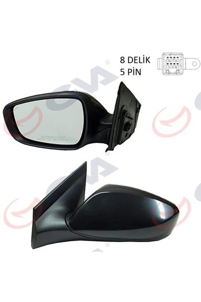 GVA Dış Dikiz Aynası Sol Blue 12 Elektrikli Isıtmalı Siyah Kapak Düz Cam 5 Fiş Vm-6451el ürün görseli