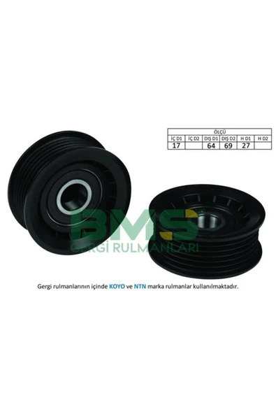 BMS Alternatör Gergi Rulmanı Passat 2.5tdı (98-05)-touareg-a4-a5-a6 3.0 Tdı (04-10)- Vıto (99-)sprınter