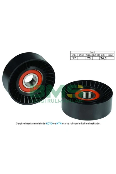 BMS ALTERNATÖR GERGİ RULMANI BRAVA-BRAVO-DOBLO-MAREA-PALIO-STILO 1.6 16V 96 612138 ürün görseli