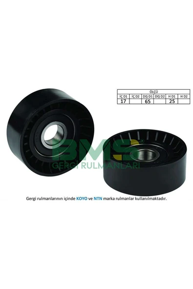 BMS ALTERNATÖR GERGİ RULMANI P206-P207-P307-P406-C2-C3-C4-FIESTA-FOCUS 1.4-1.6 HDI GOLF-PASS 612138 ürün görseli