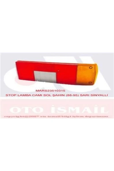 Mars Stop Lamba Camı Sol Şahin 88-95 Sarı Sinyallimar-510315 510315 ürün görseli
