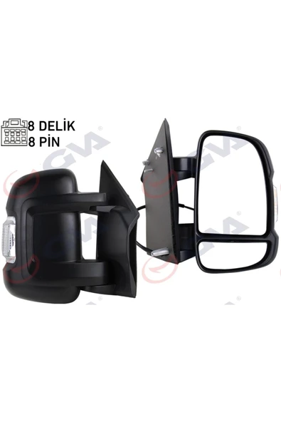 GVA Dış Dikiz Aynası Sağ Ducato-boxer-Uyumlu 06 Elektrikli Isıtmalı Sinyalli Kısa Kol Konveks 8 Fiş Vm-6 ürün görseli