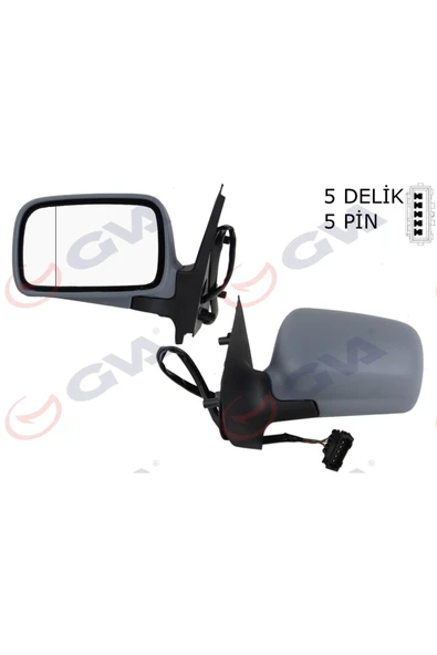ünlü oto Dış Dikiz Aynası Sol Polo Clasıc 96 Elektrikli Isıtmalı Astarlı Asferik 5 Fiş Vm-184nhel ürün görseli