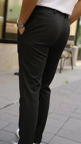 Erkek Cepli Slimfit Atlas Pantolon - Resim 5