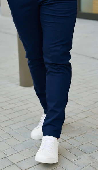 Erkek Cepli Slimfit Atlas Pantolon - Resim 5