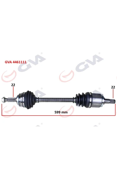 GVA Komple Aks Sol Skoda Favorıt 1.3 89-94 599.5mm ürün görseli