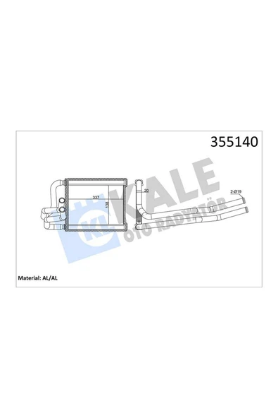 KALE KALORİFER HYUNDAI i20 HEATER CORE 612138 ürün görseli 1