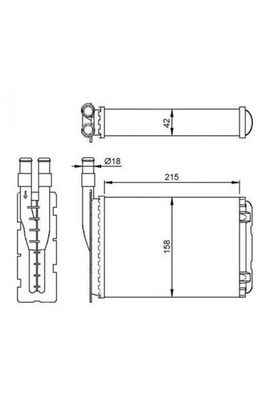 KALE Kalorifer Radyatörü [ Renault R9 , R11 1.4 / 1.7 1981- ] 313105 ürün görseli 1