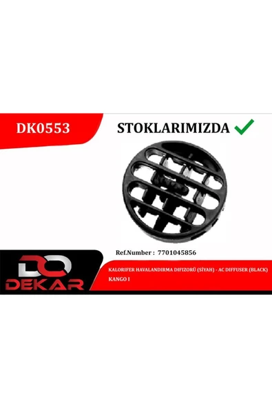 DEKAR Kalorıfer Havalandırma Dıfızor Sıyah Kango I ürün görseli 1