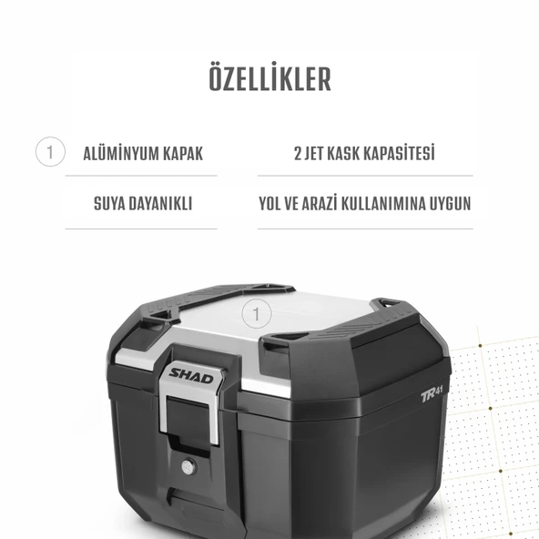 SHAD TR-41 ARKA ÇANTA GRİ - 2