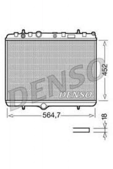 DENSO RADYATÖR 307-407-C4-C5-BERLINGO-PARTNER1.6-1.8-2.0 HDİ AC /- MEK OTOM 536x378x28 612138 ürün görseli