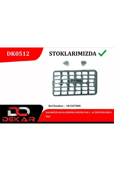 DEKAR Kalorıfer Havalandırma Dıfızor Yan L Uno - 1