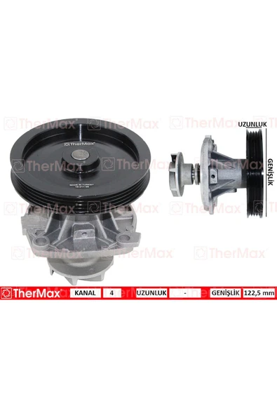 THERMAX DEVİRDAİM FIORINO 1.4-1.6 94-01 -TEMPRA 1.4İE 90-96 -TIPO 1.4-1.4İE 87-95 -UNO 1.4-1.6 PA 612138 ürün görseli 1