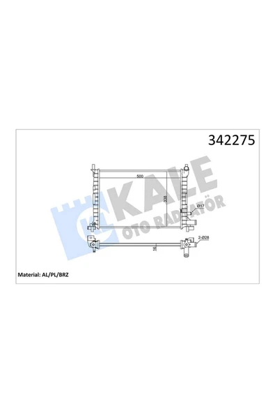 KALE RADYATÖR FORD FIESTA BOX-FİESTA IV AL-PL-BRZ 612138 ürün görseli 1