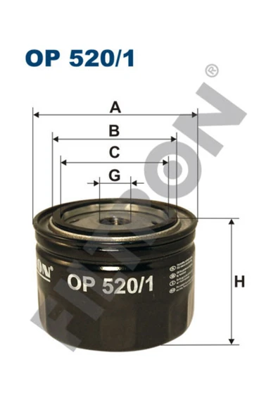 Filtron Yağ Filtresi Renault R9 1.4 60hp 81-89 Fıltron Op520.1 ürün görseli 1