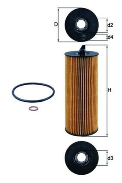 MAHLE Yag Fıltresı Bmw N47 E81 E82 E87 E88 E90 E60 F10 F01 E84 E83 E70 E71 F15 ürün görseli 1