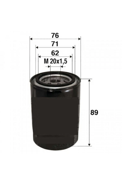 Sardes YAĞ FİLTRESİ PARTNER-BOXER-106-206-305-306-309-405-406-504-XSARA-BERLINGO-JUMPY-JUMPER-D 612138 ürün görseli 1