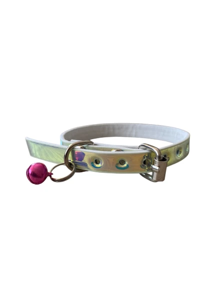 10 lu Karışık Renk ve Desenli Deri Zilli Kedi Tasması - Resim 5