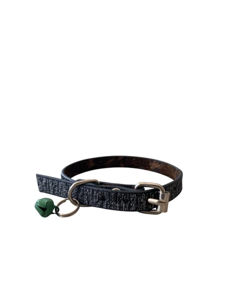 10 lu Karışık Renk ve Desenli Deri Zilli Kedi Tasması - Resim 6