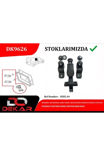 DEKAR KELEBEK CAM MANDALI ARKA TAKIM FIORINO-PARTNER-NEMO-BIPPER-BERLINGO