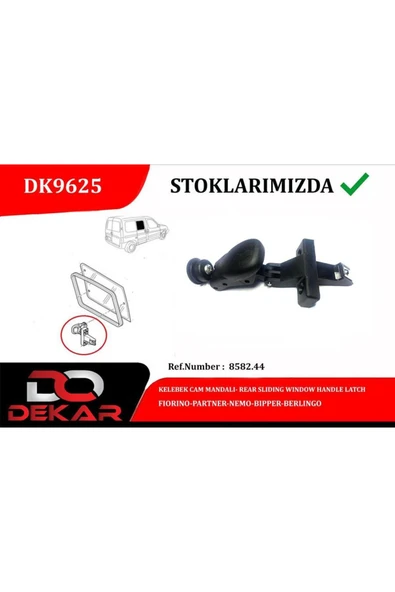 DEKAR KELEBEK CAM MANDALI ARKA FIORINO-PARTNER-NEMO-BIPPER-BERLINGO