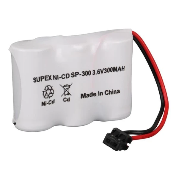 Supex SP-300 NI-CD Kısa Açık 3.6 Volt 300Mah Telsiz Telefon Pili - 2