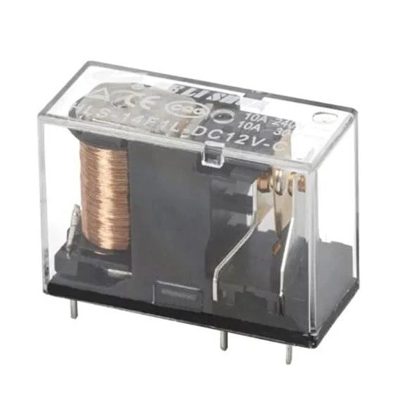 12 Volt Röle Tek Kontak 5 Bacak 10 Amper HLS-14F1L-DC12V-C ürün görseli