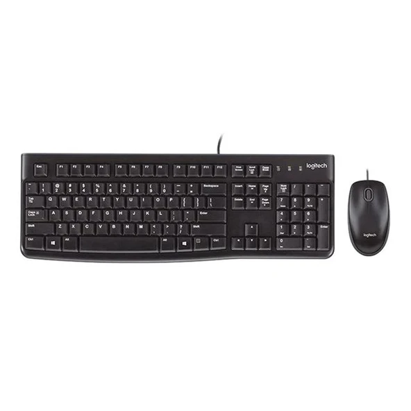 Logitech MK120 Usb Q Siyah Kablolu Klavye + Mouse Set - Resim 2