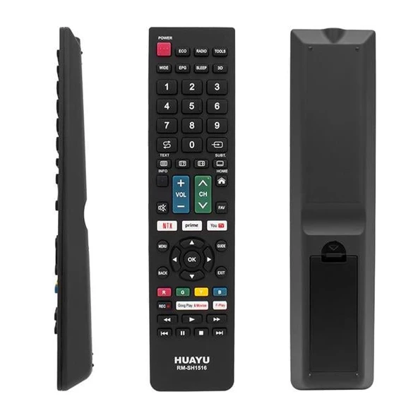 Huayu RM-SH1516 Sharp Netflıx- Youtube- Prıme Vıdeo Tuşlu Unıversal Lcd-Led Tv Kumanda - 1