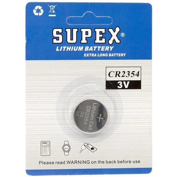 Supex CR2354 3 Volt Lityum Pil Tekli - 1