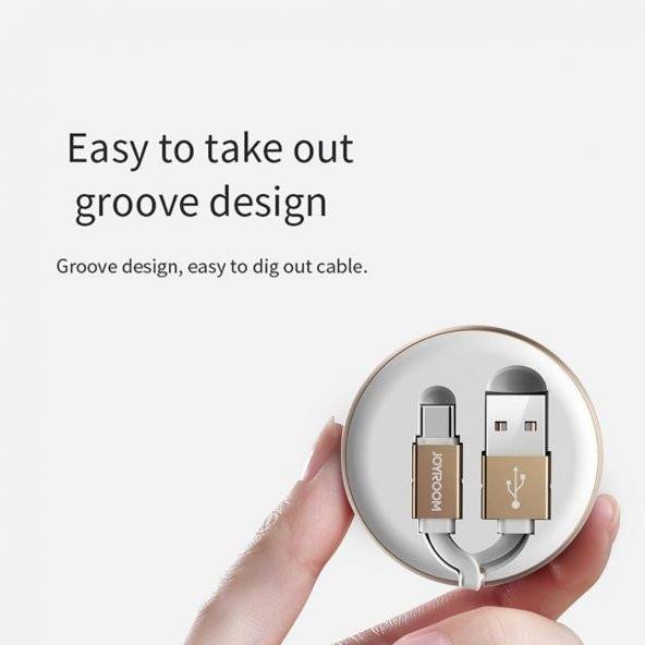 Joyroom S-M346 Uzatılabilir Type-C Hızlı Şarj ve Data Kablosu Beyaz - Resim 4