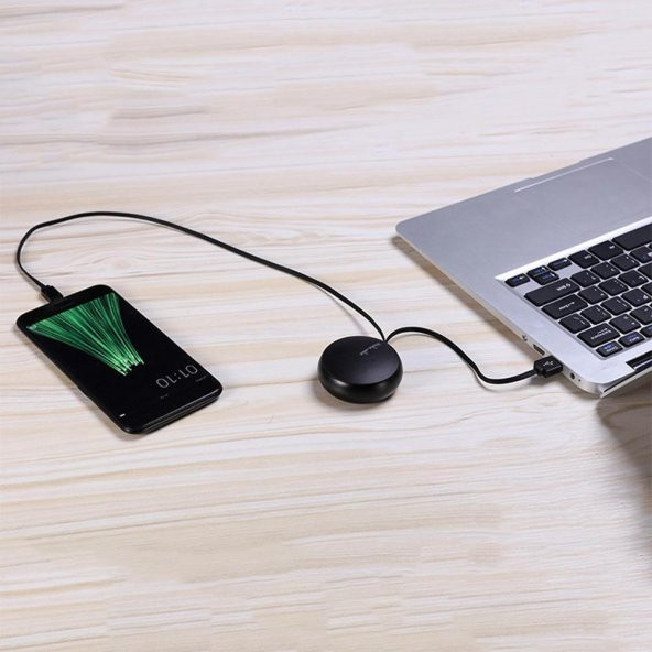 Joyroom S-M346 Uzatılabilir Type-C Hızlı Şarj ve Data Kablosu Siyah - Resim 3