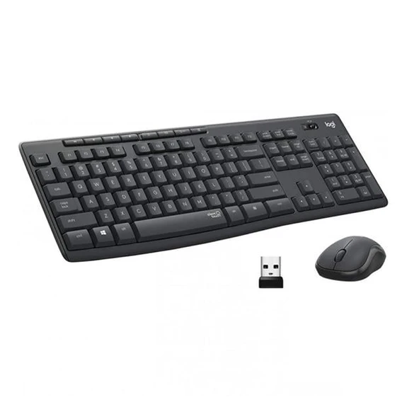 Logitech MK295 Q Tr Siyah Kablosuz Klavye Mouse Set - Resim 2
