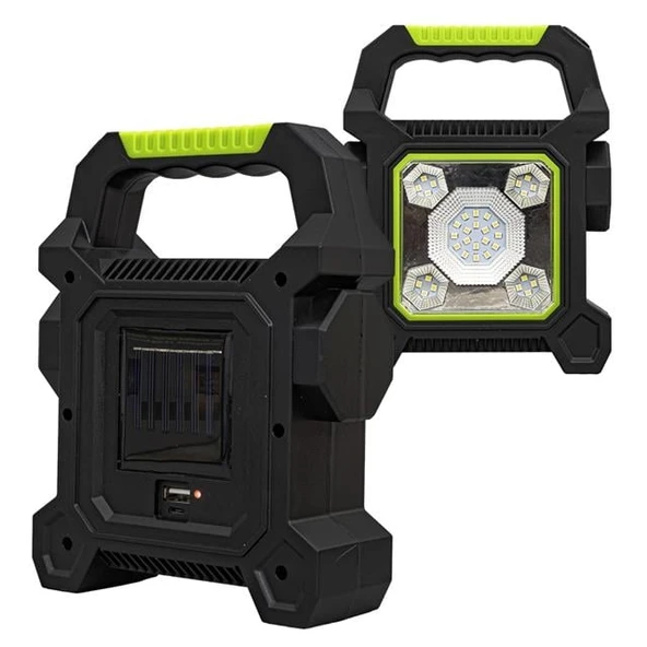 Powermaster JY-258C 3 Kademeli̇ Şarjlı Çok Fonksiyonlu Solar Işıldak - Resim 2