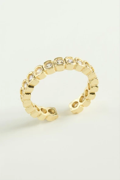 Karışık Lüks Baget Zirkon Taşlı Yüzük - Resim 3