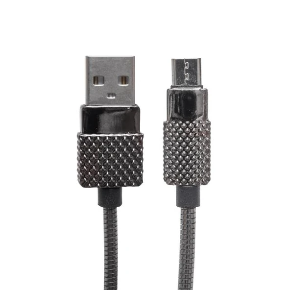 Powermaster Metal Yaylı 3 Amper Micro USB Şarj Ve Data Kablosu ürün görseli