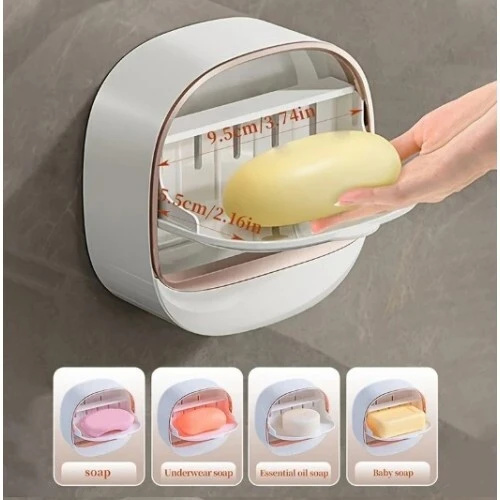 Drenaj Hazneli Kapaklı Katı Sabunluk - Resim 2