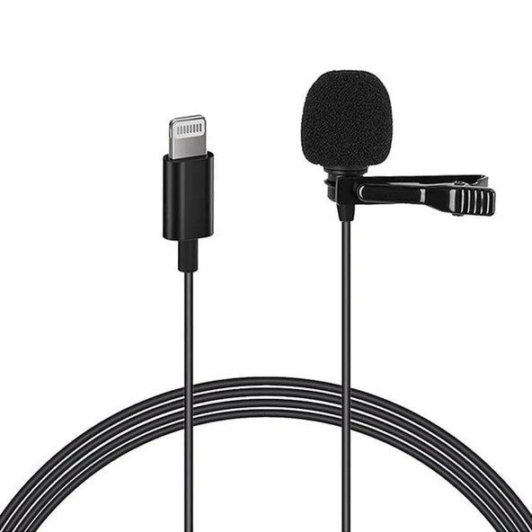Magicvoice JH-041 Cep Telefonu İçin Lightning Youtuber Yaka Mikrofonu ürün görseli 1