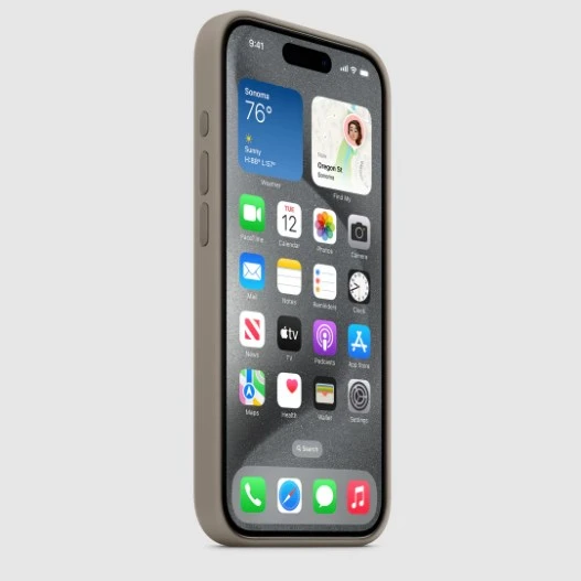 iPhone 15 Pro için MagSafe özellikli Silikon Kılıf - Resim 3