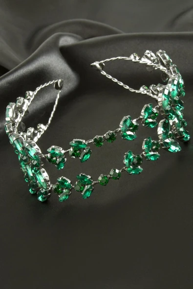 Kristal Taşlı Eğilebilir Saç Aksesuarı - Resim 2