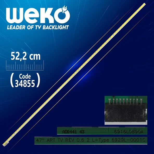 47'' ART TV REV 0.6 2 L-TYPE 6920L-0001C -  52.2 Cm 63 Ledli - WK-721 Led Tv Bar ürün görseli