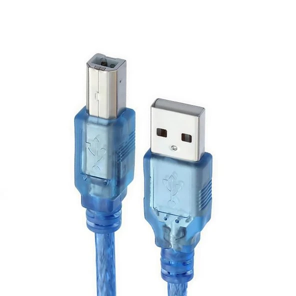Powermaster PM-3267 3 Metre Şeffaf Mavi USB 2.0 Yazıcı Kablosu - Resim 2