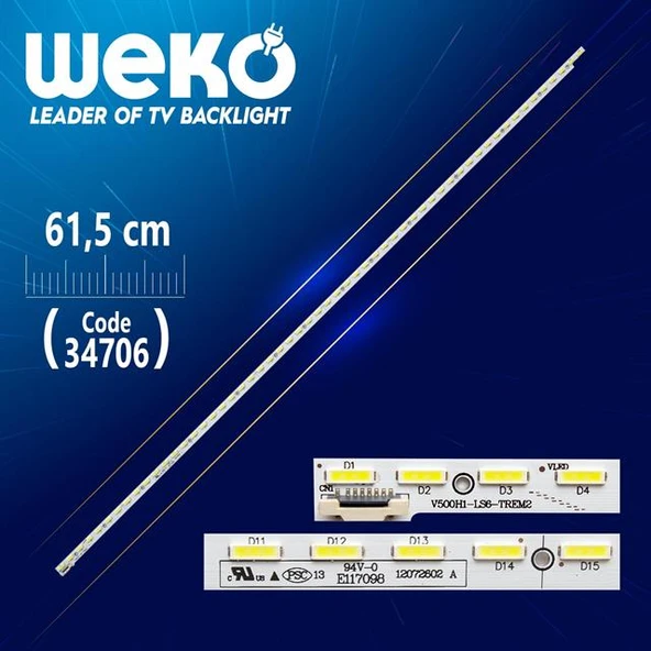 V500D2 - LS1 - TREM1 - ( 56 LEDLİ ) - 61.5 CM - (RİGHT) - (WK-692) Tv Led Bar ürün görseli 1