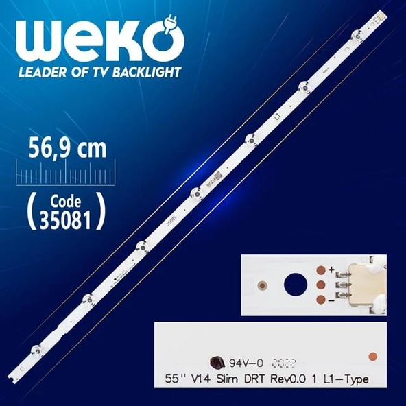 55'' V14 SLİM DRT REV0.0 1 L1-TYPE - 6916L 1629A - 56.9 Cm 7 Ledli - WK-467 Led Tv Bar ürün görseli 1