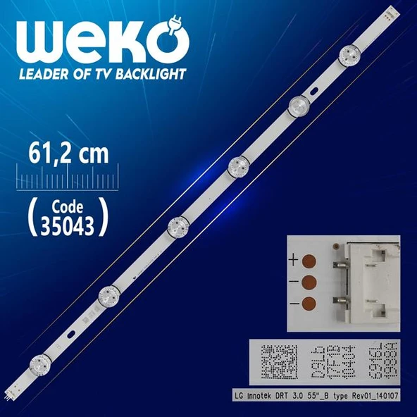 Lg Innotek Drt 3.0 55_B Type Rev00 0819 - 61.2 Cm 6 Ledli - (Wk-135) - 35137 Aynı ürün görseli