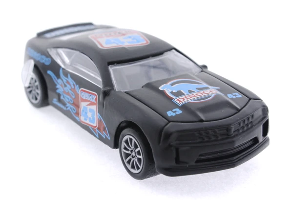 Die Cast Çek Bırak Metal Siyah Yarış Arabası 43 - 1