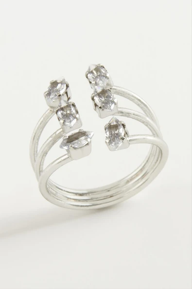 Oval Zirkon Taşlı Yüzük - Resim 3