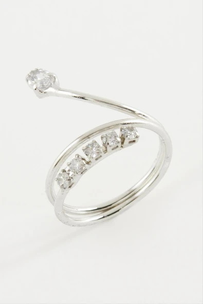 Yılan Zirkon Taşlı Yüzük - Resim 2