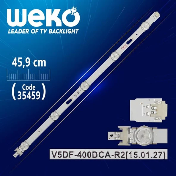 V5DF-400DCA-R2 - 45.9 Cm 5 Ledli - (WK-448) Tv Led Bar ( Tvnizin içindeki led barla aynısı olduğunu görmeden almayınız. Led bar ürünlerinde paket açıldığında iade kabul edilmemektedir. ) ürün görseli