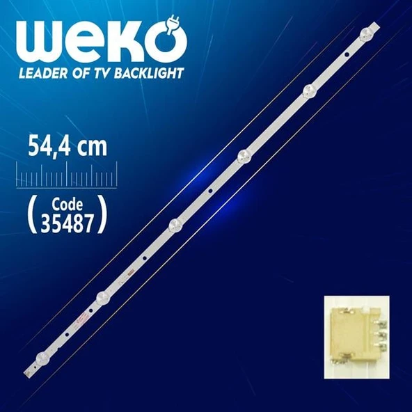 CY-550D-6X12-HL+HT - NPB15D544103BL041-001H - 8D55-DNDL-M8612A - 54.4 Cm 6 Ledli - (WK-1033) Tv Led Bar ürün görseli